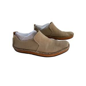 J BRAND Samba #3 Canvas Shoes Mens 8.5 US/41.5 EU Leather Trim Slip On Comfort